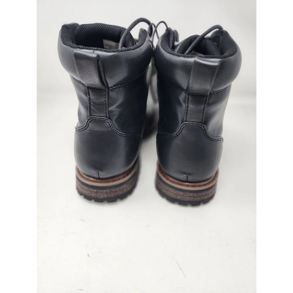 Goodfellow & Co Mens Black Lace Up Combat Boots Size 12 Rugged‎ Lug Sole New